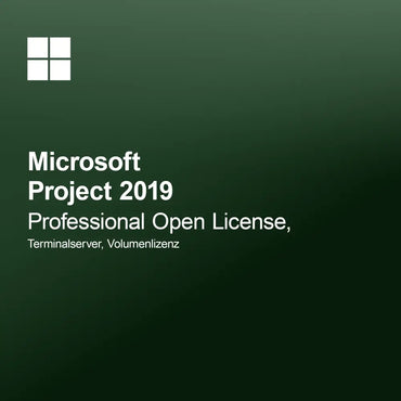 Microsoft Project 2019 Professional Open License, Terminalserver, Volumenlizenz